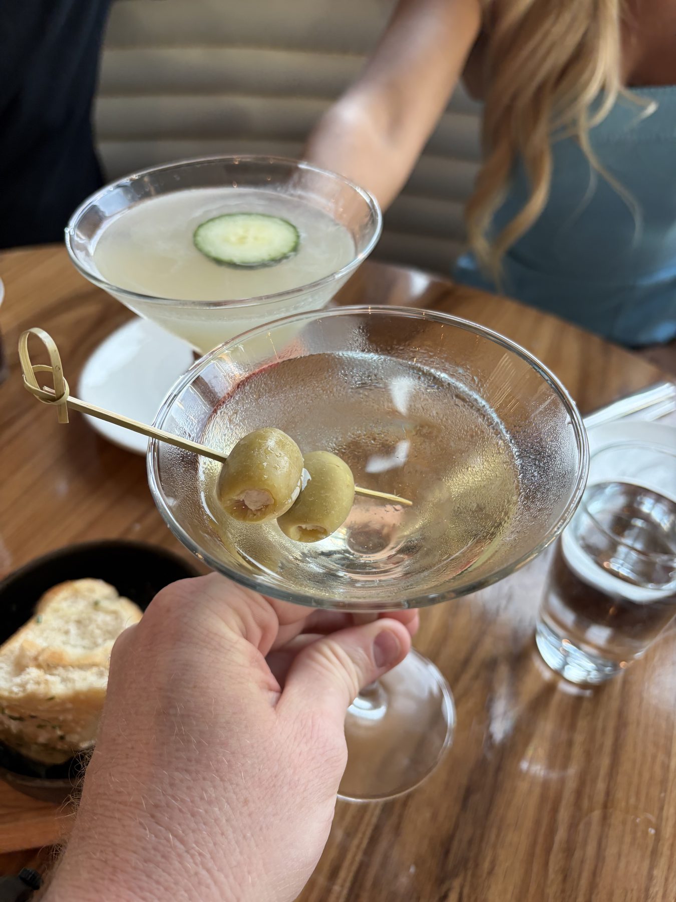Two chilled martinis